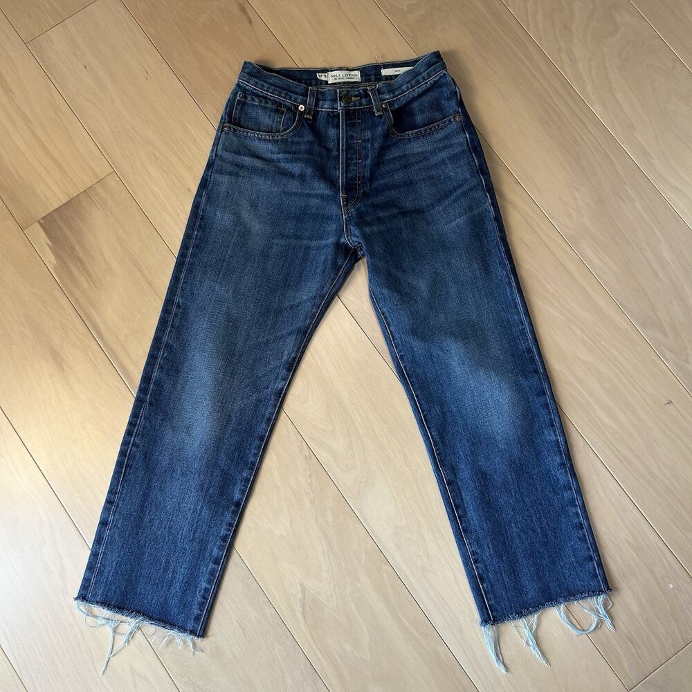 Nili Lotan Archer High-Rise Denim Blue Jeans Women’s 26
